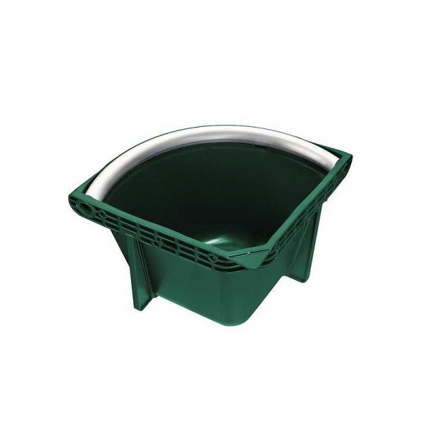 COMEDERO DE RINCÓN CON BORDE DE ALUMINIO