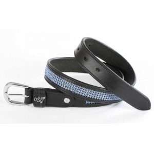 CINTURÓN PRINCESS USG DE CUERO CON BRILLANTES