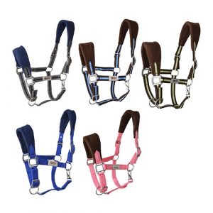 CABEZADA CUADRA HH NYLON DOBLE ACOLCHADA CON FORRO POLAR Y MOSQUETON