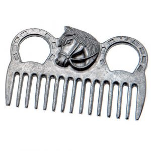 PEINE HH ALUMINIO SIN MANGO CON ADORNO CABEZA CABALLO