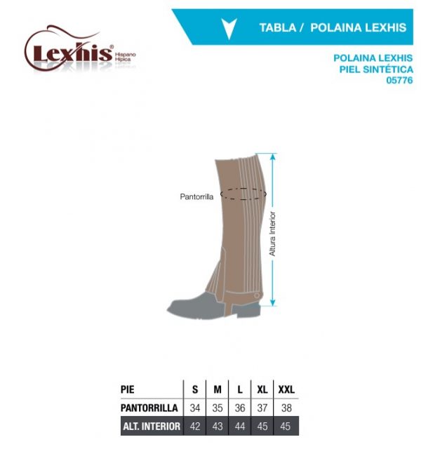 POLAINA LEXHIS PIEL SINTETICA (PAR) - Imagen 4
