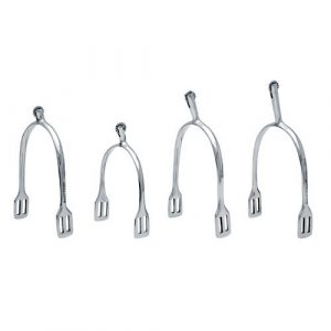 ESPUELA INGLESA SEFTON HOMBRE PUNTA RECTA INOXIDABLE CON RULETA CON PINCHOS (PAR)