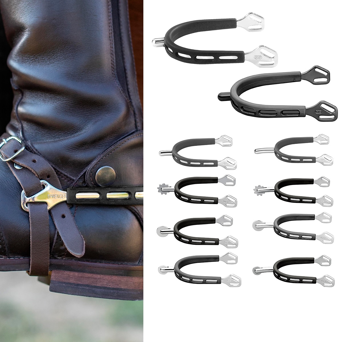 ESPUELA INGLESA SPRENGER ULTRAFIT EXTRA GRIP UNISEX PUNTA REDONDA (PAR)