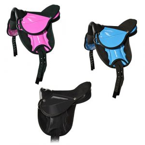 SILLA ING.NIÑOS LEXHIS SHETTY SINTÉTICA (JUEGO SILLA + CINCHA + ACIONES + ESTRIBOS)